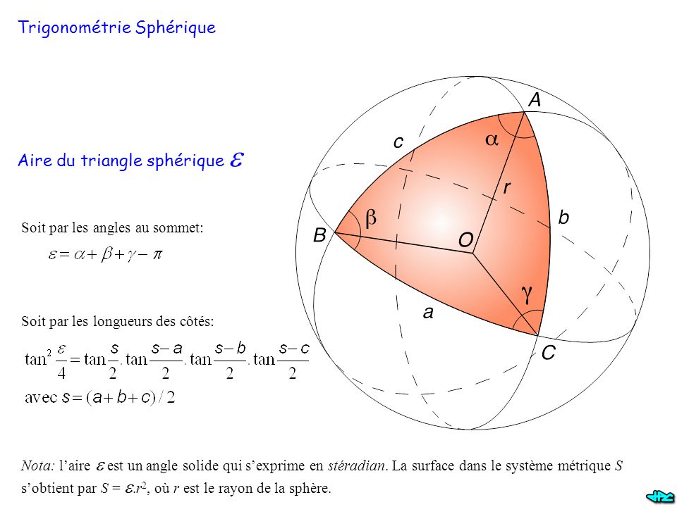 trigonometrie spherique